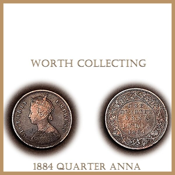 1884 Quarter Anna Victoria Empress coin
