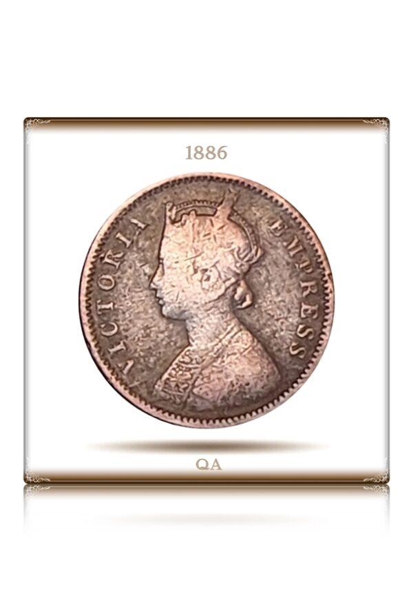 1886 Quarter Anna Victoria Empress Coin