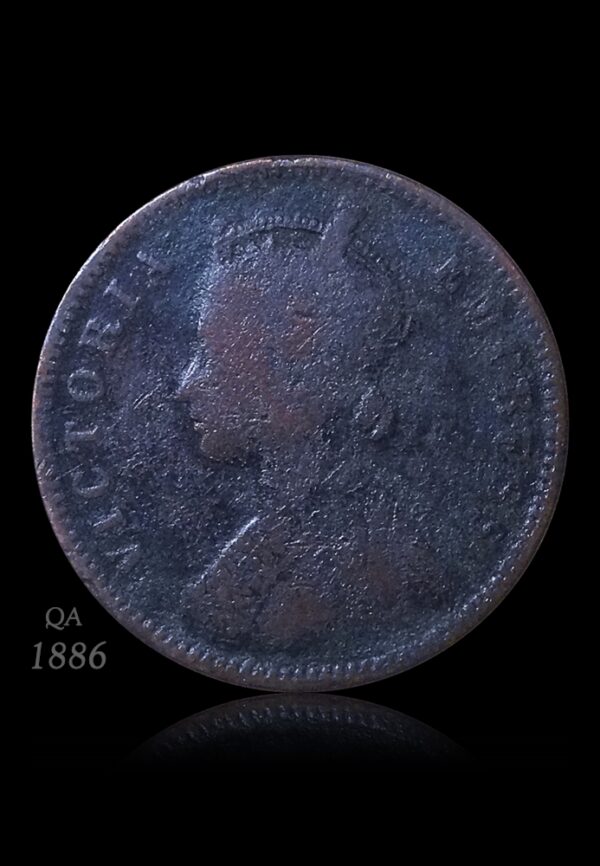 1886 Quarter Anna Victoria Empress coin