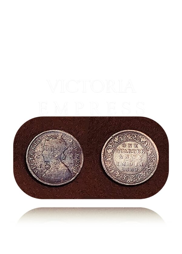 1889 Quarter Anna Queen Victoria Empress Coin