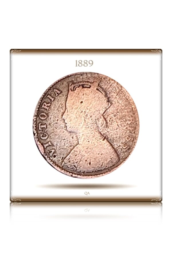 1889 Quarter Anna Victoria Empress Coin