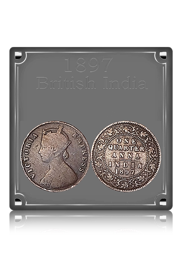 1897 Quarter Anna Victoria Empress Coin 1 1897 Quarter Anna Victoria Empress Coin