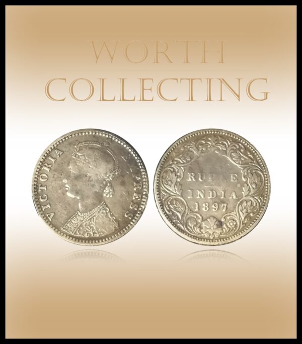 1897 1/4 Quarter Rupee British India Queen Victoria Empress