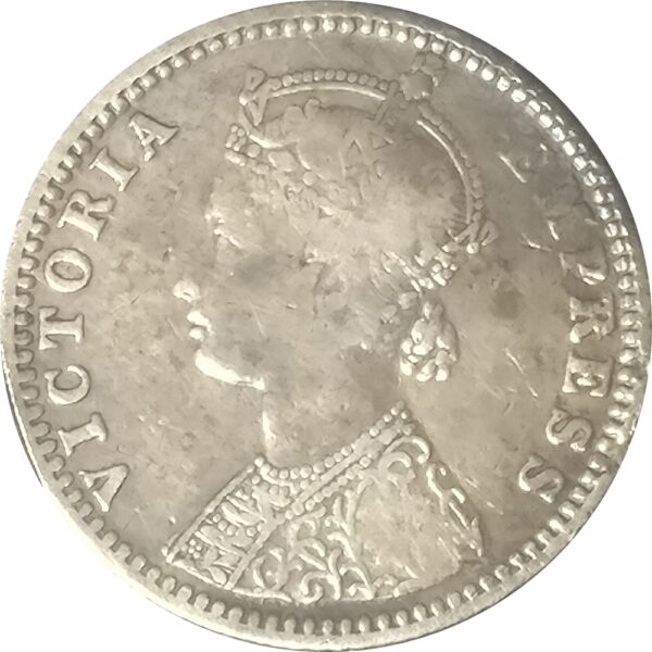 1897 Quarter Rupee Queen Victoria Empress O