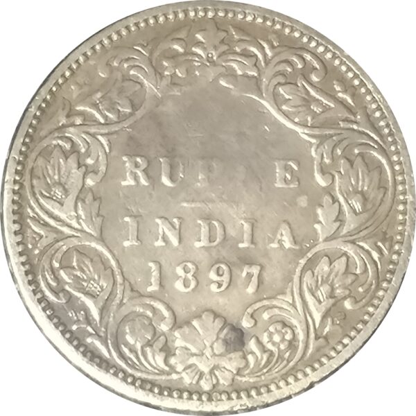 1897 Quarter Rupee Queen Victoria Empress R