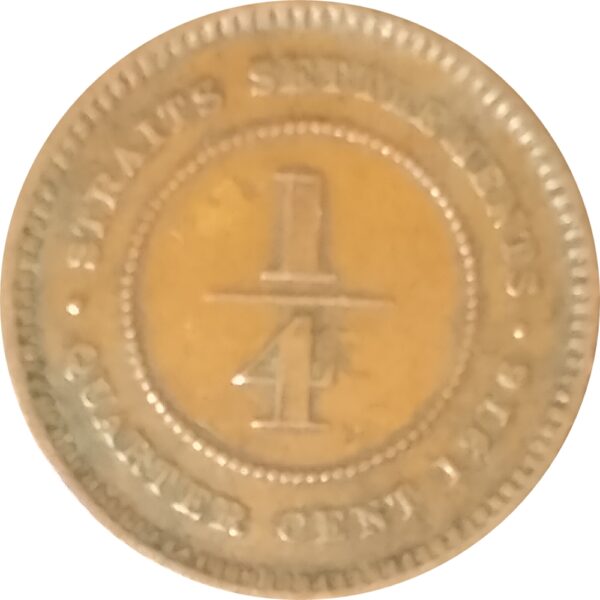 1916 Quarter Cents Straits Settlements King George V R