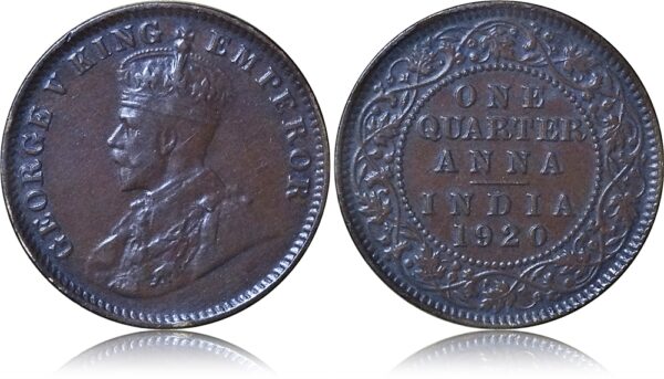 1920 Quarter Anna King George V worth collecting