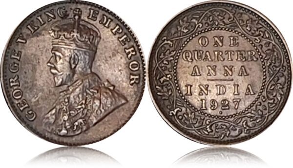 1927 Quarter Anna Coin