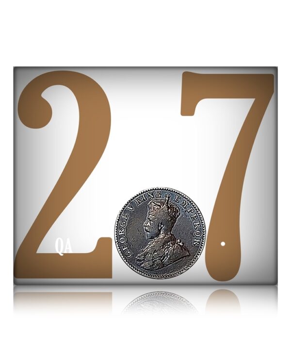 1927 Quarter Anna Coin King George V