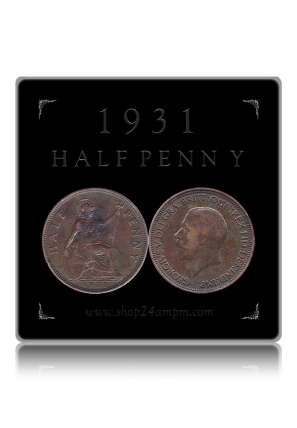 1931 Half Penny Coin George V United Kingdom (UK)