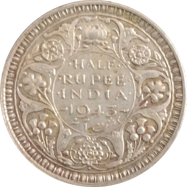 1943 Half Rupee R