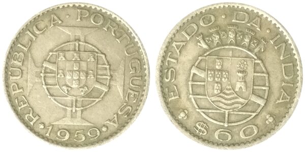 1959 60 Centavos portuguesa estado da india