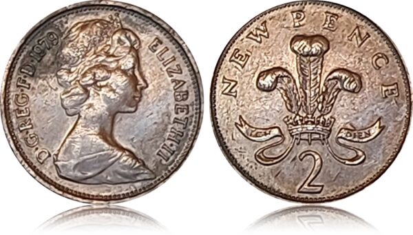 1979 2 Pence Queeen Elizabeth II Coin