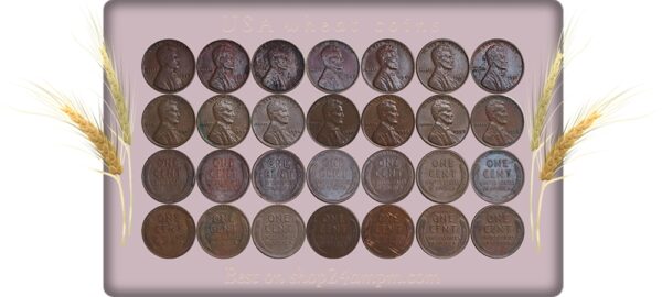1945 to 1958 USA 1 Cent Abraham Lincoln Wheat Coin 14 on collection