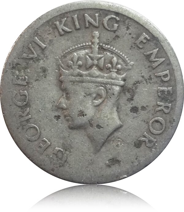 1947 Quarter Rupee King George VI King Emperor