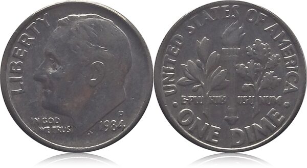 1984 1 Dime Liberty Coin