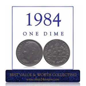1984 1 Dime USA Liberty Coin with D mark