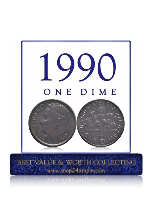1990 1 Dime USA Liberty Coin
