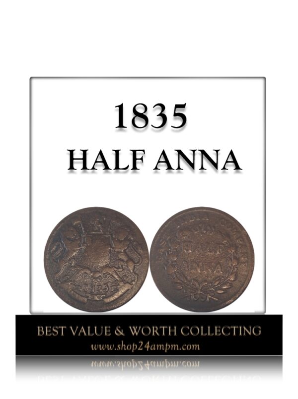 1835 Half Anna Coin East India Company