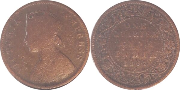 1884 Quarter Anna