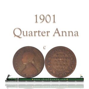 1901 Quarter Anna Calcutta Mint Coin - Worth Collecting