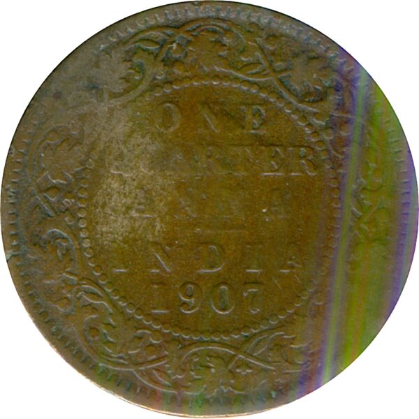 1907 1 Quarter Anna Edward VII King & Emperor (R)