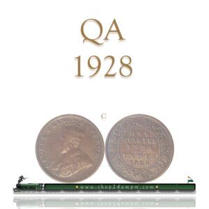 1928 Quarter Anna Calcutta Mint KG V Coin