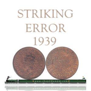 1939 Quarter Anna King George VI Striking Error Coin