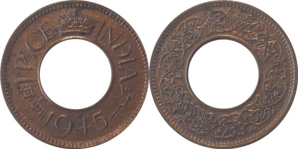 1945 1 pice King George VI Coin