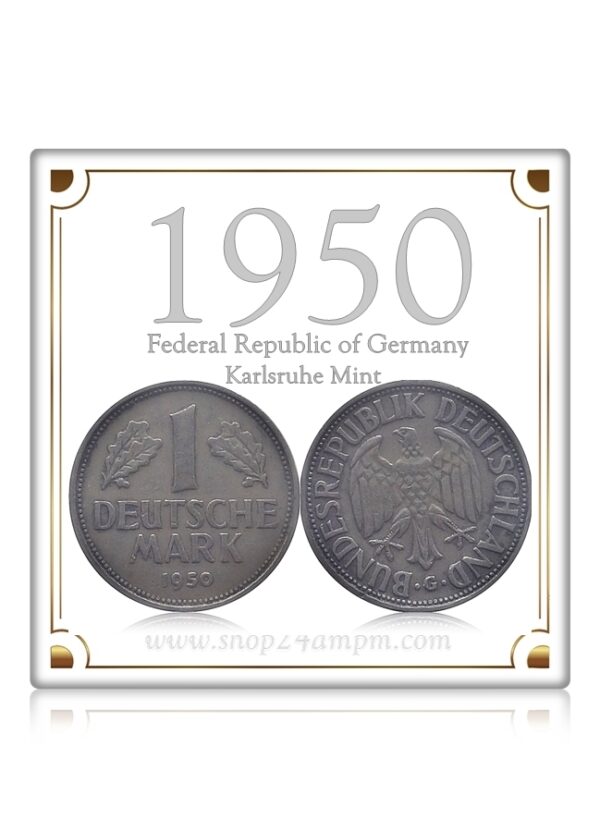 1950 1 Mark G Federal Republic of Germany Coin