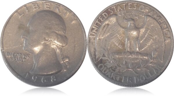 1968 Quarter Dollar USA Coin No Mint Worth Collecting