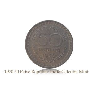 1970 50 Paise Republic India Calcutta Mint
