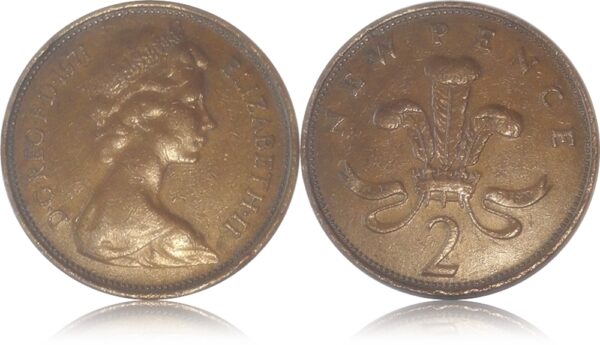 1971 2 New Pence Coin QueeN Eilazabeth II