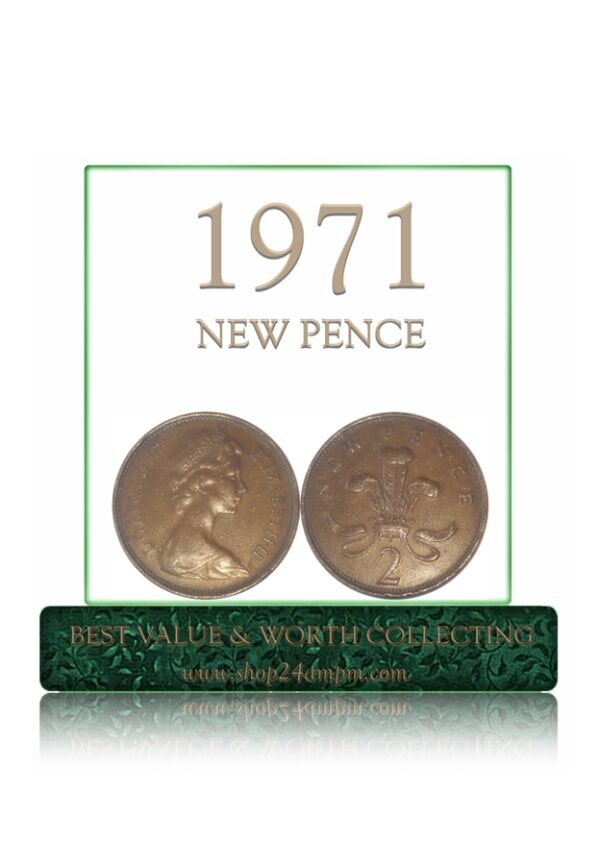 1971 2 New Pence QueeN Eilazabeth II Coin