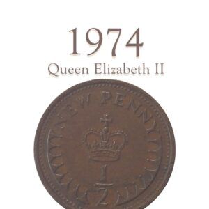 1974 Half Penny Queen Elizabeth II Great Britian Coin