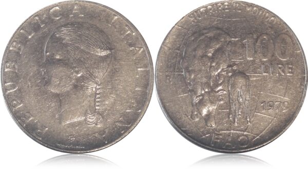 1979 100 Lire Italy Coin FAO Nutrireil Mondo Worth Collecting