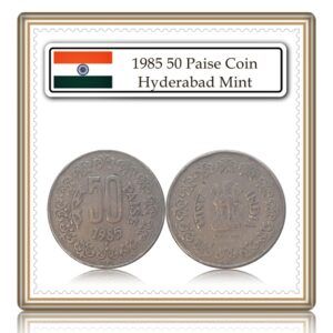 1985 50 Paise Coin Hyderabad Mint