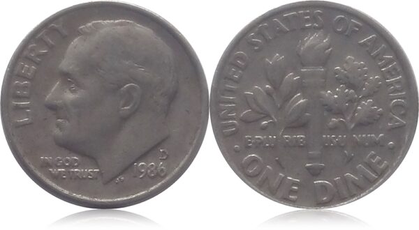 1986 1 Dime Coin