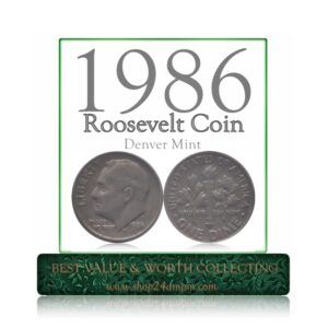 1986 1 Dime Roosevelt Coin Denver Mint