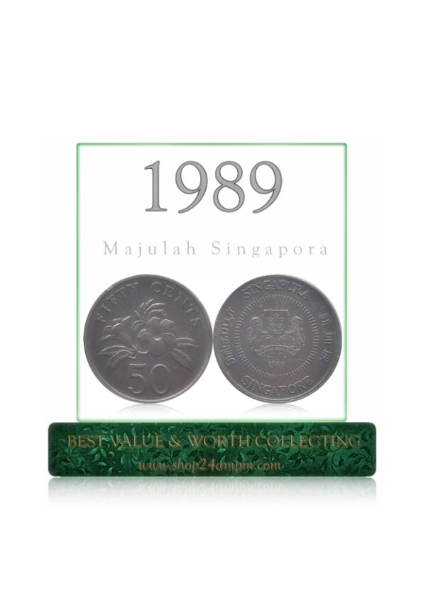 1989 50 Cents Singapura coin