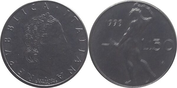 1993 50 Lira Coin