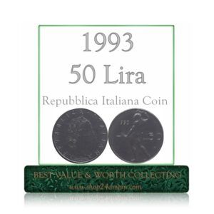 1993 50 Lira Repubblica Italiana Coin