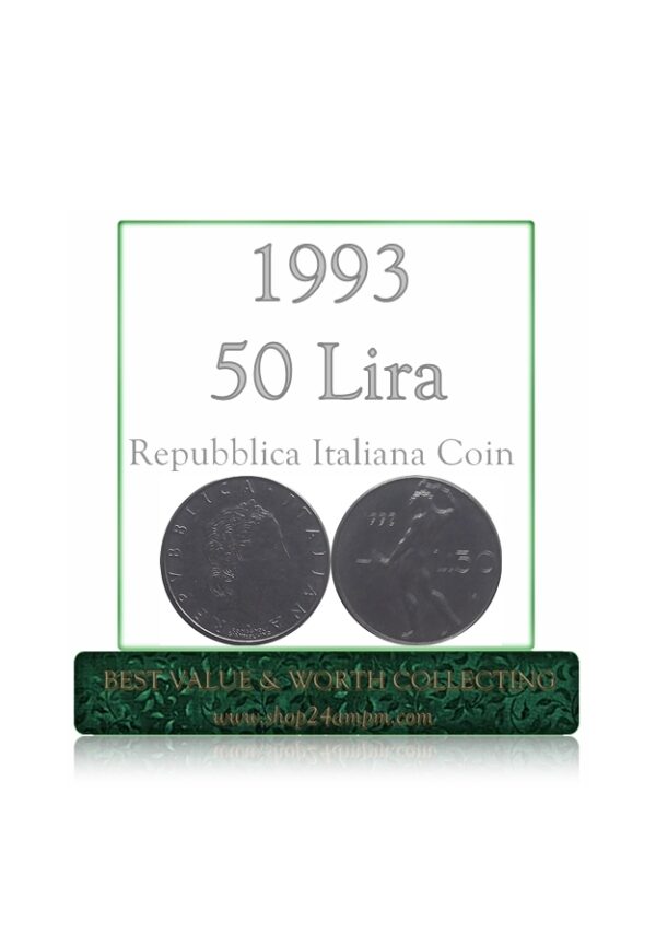 1993 50 Lira Repubblica Italiana Coin