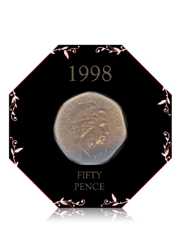 1998 50 Pence UK Coin Queen Elizabeth II