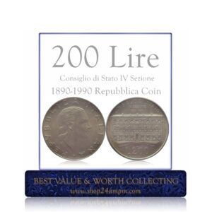 200 Lire Italia 1890-1990 Repubblica Coin