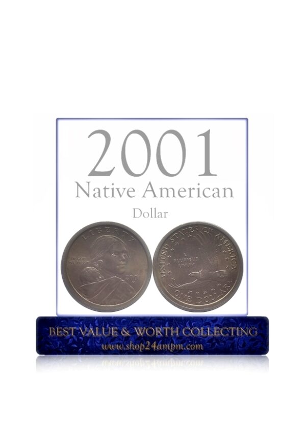 2001 1 US Dollar Native American Sacagawea Denver Mint Coin