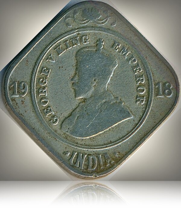 1918 2 Annas King George V (O)