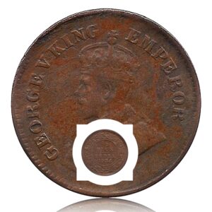 1934 Half Pice King George V Calcutta Mint