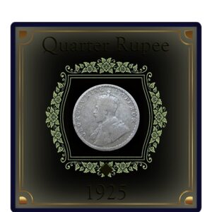 1925 Quarter Rupee British India King George V Bombay Mint