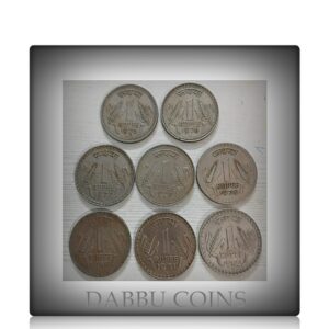 1975-1982 1 Rupee Coin Big Size (Dabbu Coins) 8 coins - Value for Collection